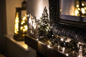 The fireplace at Christmas